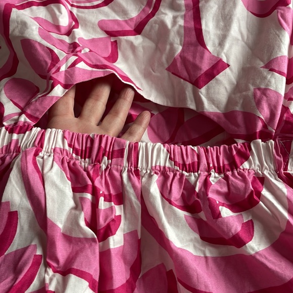 Anthropologie Porrige Pink and White Romper - Picture 3 of 3